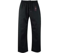 Vader Pantalon de karaté unisexe pour enfants et adultes, pour entraînement d'arts martiaux, compétition et tournoi, en tissu de coton gi, kickboxing, Aïkido, Kung Fu, Noir , 5/180cm