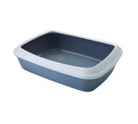 Vadigran litière pour chat avec rebord "Iriz" 50 x 36,5 x 11,5 cm gris