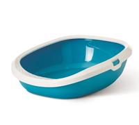 Vadigran litière pour chat "Gizmo Medium" 44 x 35,5 x 12,5 cm bleu / blanc