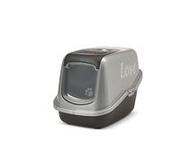 Vadigran litière pour chat Nestor Impression "LOVE" noir-argent 56 x 39 x 38,5 cm