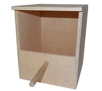 Vadigran Nichoir à Moitié Ouvert Exotique + Perchoir pour Oiseau 12 x 11,5 x 19 cm