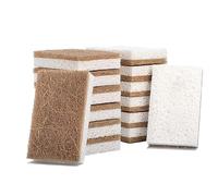 Vadillo Lot de 16 éponges de cuisine biodégradables et compostables en cellulose à la noix de pour nettoyer la vaisselle