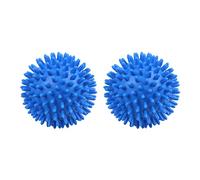 Vadillo Lot de 2 balles de massage douces pour pieds de paume, bras, cou, dos, bleu, 8 cm