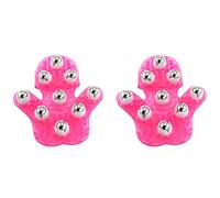 Vadillo Lot de 2 de massage en forme de paume avec 9 rouleaux à 360 degrés en métal Rose