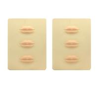 Vadillo Lot de 2 vierges en silicone 3D pour débutants - Maquillage permanent - Tatouage - Entraînement - Pour microblading - Lèvres