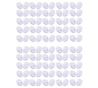 Vadillo Lot de 50 paires de plaquettes de nez rondes en silicone 9 mm