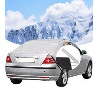 VADO VLTRA Couverture de pare-brise de voiture, 140x80cm Couverture de pare-brise arrière anti-neige Protection contre la glace Feuilles pare-soleil pour pare-brise avec 2 crochets élastiques 4