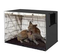 VADO VLTRA Housse de Cage pour Chien en Tissu Oxford Durable - Housse Universelle avec 1 Fenêtre en Maille Respirante et 1 Poche pour Cage de Chien de 63,5 à 124,5 cm (Noir, 79 cm)