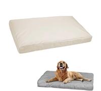 VADO VLTRA Housse de lit pour chien et chat en tissu Oxford lisse, imperméable et anti-poussière lavable avec fermeture éclair dissimulée (beige, 76 x 51 x 10 cm)