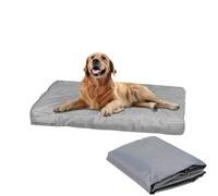 VADO VLTRA Housse de protection pour lit pour chien et chat en tissu Oxford lisse, imperméable et anti-poussière lavable avec fermeture éclair dissimulée (gris, 122 x 92 x 10 cm)