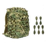 VADO VLTRA Housse de sac à dos en maille de camouflage, respirante et imperméable de 60 L pour sac à dos tactique, chasse, tir (demi-cercle boisé)