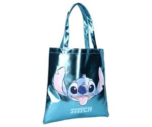 Vadobag Disney Lilo et Stitch Metallic Moves - Sac Shopper Shopping bag - Dimensions 37 x 36 x 2 cm - Couleur turquoise métallique, turquoise