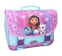 Vadobag GABBY's DOLLHOUSE et la Maison magique - Sac à dos pour enfants | école | maternelle - Couleur bleu et violet - dimensions 33 x 38 x 12 cm