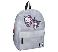 Vadobag HELLO KITTY et KUROMI - Sac à dos pour enfants | École | Jardin d'enfants - Couleur Gris - Dimensions 39x29x12cm - Code 335-01109