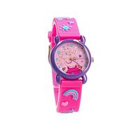 Vadobag Pret Montre analogique - Peppa Pig - Rose - Violet - pour Enfant - Ecole - Maternelle - Garderie - Vacances - Fille, Sangle, Sangle