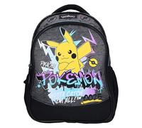 Sac à Dos Pokémon Ready For Battle Enfant Unisexe Noir Gris 33 cm