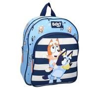 Vadobag Sac à dos pour chien BLUEY et BINGO Jump Into Fun - Sac à dos 2 compartiments pour enfants | école | maternelle - bleu et bleu - dimensions 30 x 25 x 11 cm