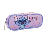 Vadobag Trousse personnalisée Stitch avec nom - Trousse à crayons pour fille - Cadeau pour rentrée scolaire et anniversaire d'enfant