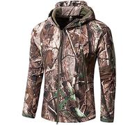 VADOOLL veste tactique pour hommes Softshell polaire à capuche manteau d'extérieur chaud veste d'hiver militaire Softshell veste tactique (FSEHNG,L)