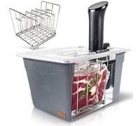 VÄESKE Conteneur isotherme sous vide avec couvercle et grille | Conserve la chaleur et protège les comptoirs | Fonctionne avec la plupart des cuisinières sous vide (12 L))
