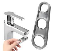 VAEIORP 1 Pcs Clé pour Robinet Mousseur, Outil de Retrait d'Aérateur Robinet Chromé, M16/M18/M20/M22/M24/M28, Clé Multifonction pour Déblocage et Entretien, Métal Durable