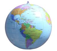 VAEIORP 1 Pcs Globes gonflables en PVC,Globe du Monde,Balss de Plage pour la Plage, l'école, Le Bureau, l'éducation,pour Les Enfants et Les Adolescents (40,6 cm Avant gonflé, 30,5 cm après gonflé)