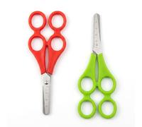 VAEIORP 2 pcs Ciseaux Thérapeutiques, Ciseaux d'Apprentissage pour Enfants avec Double Poignée, Ciseaux Mère-Enfant pour École et DIY, Ciseaux de Bricolage Sécurisés (Rouge et Vert, 17 cm)