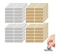 VAEIORP 200 Pcs Autocollants à Gratter - Créez Vos Propres Tickets à Gratter - Idéal pour Carte à Gratter, Calendrier de l'Avent, Golden Ticket, Étiquettes à Gratter, Noël (1.5x4.8cm) (Doré)