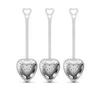 VAEIORP 3 Pcs Infuseur à Thé en Acier Inoxydable Cuillère à Thé en Forme de Cœur pour Thé en Vrac