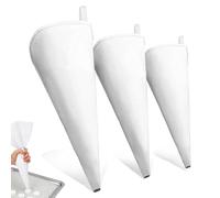 VAEIORP 3 Poches à Douille Réutilisables en Coton avec Revêtement Intérieur pour Décoration de Pâtisseries, Gâteaux et Cupcakes (25/30/35 cm)