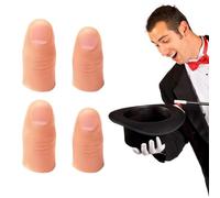 VAEIORP 4 Pcs Doigts Magiques pour Tours de Magie, Accessoires de Magicien, Faux Doigts Réalistes pour Spectacles et Fêtes