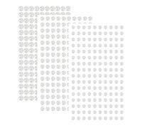 VAEIORP 968 Pcs Strass Autocollant Diamant Autocollants Acryliques Auto-Adhésifs 3 Feuilles Strass Autocollants pour Décoration pour DIY Visage Maquillage Décoration 4mm 5mm 6mm,Argent