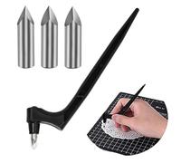 VAEIORP Lot de 2 Lames Rechange pour Outils, Inclut Trois Têtes de Coupe, Cutter de Précision Amélioré en Acier Inoxydable 360°, Scalpel pour Scrapbooking, Modélisme et Artisanat (15°/30°/45°)