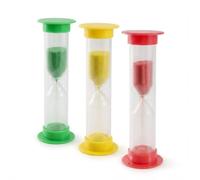 VAEIORP Lot de 3 Pcs Sablier Minuteurs pour Enfants (1 Minute, 30 Secondes, 10 Secondes) couleur aléatoire - Apprentissage et Gestion du Temps