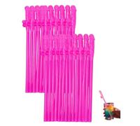 VAEIROP Pailles Réutilisables Lot de 20 | Forme de Pénis Magenta, Flexible & Sans BPA | Hygiène Sécurisée, Idéal pour Soirées Célibataires & Cocktails Festifs