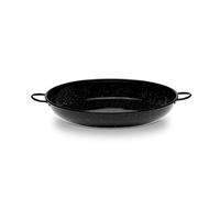 Vaello la Valencienne Cocotte en Acier émaillé avec poignée, Noir, 34 cm