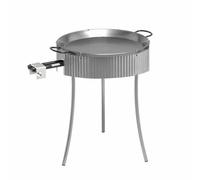 VAELLO - Paravent à Réchaud à Gaz en Inox - Adapté aux Brûleurs et Réchauds à Paella Jusqu’à Ø 70 cm - Accessoire Cuisine Extérieure, Camping, Pique-Nique