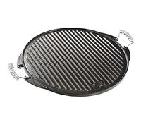 VAELLO Plancha en Fonte Émaillée - Ø 43 cm - Réversible 1 Face Striée et 1 Face Lisse - Catégorie Barbecue, Plancha et Paëlla - Référence 5191 - Poids 3,5 kg