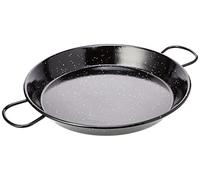 VAELLO - Plat à Paella en Acier Inoxydable Émaillé - Plat de Cuisson Compatible Tout Feu, Dont Induction - Poêle à Paella à 2 Poignées en Céramique - Ø 32 cm