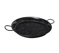 VAELLO - Plat à Paella en Métal Émaillé - Plat de Cuisson Résistant - Accessoire Cuisine Extérieure Facile à Nettoyer - Poêle à Paella à 2 Poignées, Ø 36 cm