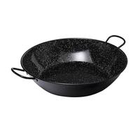VAELLO - Plat à Paella Haut en Métal Émaillé - Plat de Cuisson Résistant, Accessoire Cuisine Extérieure Facile à Nettoyer - Poêle à Paella à 2 Poignées, Ø 50 cm