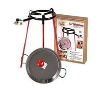 Vaello Set paellera en acier poli Ø38cm avec trépied et brûleur à gaz 300mm