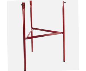 VAELLO Trépied Tripatte pour Réchaud Robuste Fer Ø25 mm 1.5 mm Rouge | Installation facile, usage extérieur et cuisine, fer rouge, Ø25 mm x 1.5 mm, hauteur 70 cm, réchaud gaz paella