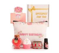Vaeneral Cadeaux D'anniversaire Pour Les Femmes Ensemble De Spa Pour Elle Ensemble De Cadeaux De Luxe Paniers Auto-soins Pour Maman Petite Amie Et Les Meilleurs Amis Sac De Maquillage Rose