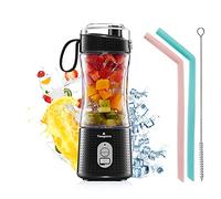 Vaeqozva Mini mélangeur portable rechargeable par USB pour smoothie, jus de fruits, boissons protéinées, milkshakes de 362,9 g