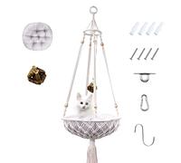 VAESCOL Hamac en macramé tissé à la Main avec kit de Suspension pour intérieur/extérieur, décoration à accrocher au Mur, pour Dormir, Jouer, escalader et se détendre, Style bohème