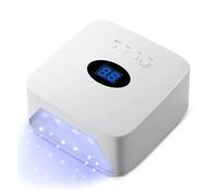 VAESHOWX Lampe à UV LED recharable 72W, lumière UV sans Fil for Ongles avec Strass en Forme de cœur, Machine de manucure et pédicure, Outils for Ongles (Color : S50 White)