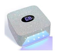 VAESHOWX Lampe à UV LED recharable 72W, lumière UV sans Fil for Ongles avec Strass en Forme de cœur, Machine de manucure et pédicure, Outils for Ongles (Color : S50 Diamond)