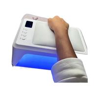 VAESHOWX Lampe UV LED for Ongles 72 W, Oreiller à Main en Cuir, Lampe puissante for sécher Les Ongles, 2 en 1, Double Source de lumière, 60 LED, sèche-Ongles UV