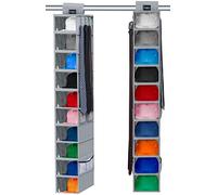 VAESIDA Porte Casquette, Porte Chapeau 10 étagère Rangement Casquette Baseball, Organisateur Garde-robe Suspendue Rangement Chapeaux Gain de Place, Range Chapeau avec Cache-poussière et Poche en Filet